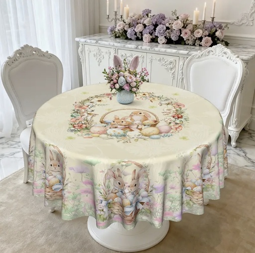 [19124] MANTEL PASCUA REDONDO 153CM 