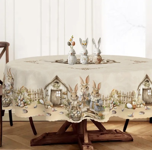 [19124] MANTEL REDONDO 153CM PASCUA