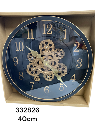 [332826] ES24860 RELOJ DE PARED NEGRO 40CM