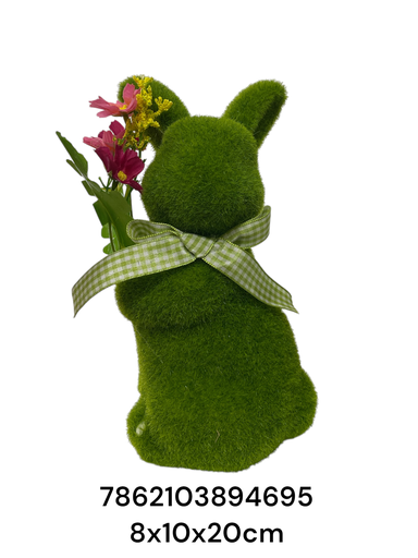 [7862103894695] CONEJO PASCUA VERDE 8X10X20CM 23CY0177