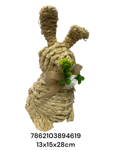 [7862103894619] 22CY0016 CONEJO PASCUA YUTE 13X15X28CM