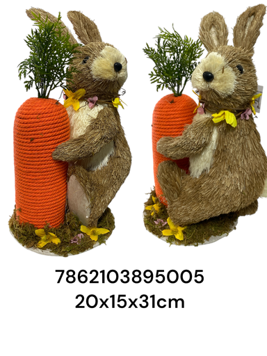 [7862103895005] 23MDS742 CONEJO YUTE PASCUA 20X15X31CM