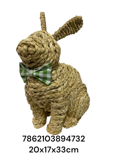 [7862103894732] SYT240001 CONEJO YUTE PASCUA 20X17X33CM