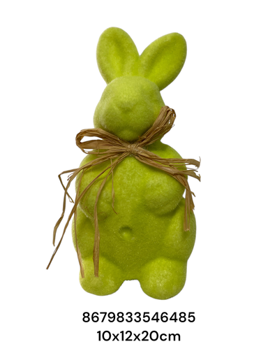 [8679833546485] CONEJO PASCUA VERDE 10X12X20CM