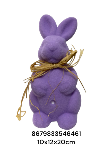 [8679833546461] CONEJO PASCUA LILA 10X12X20CM