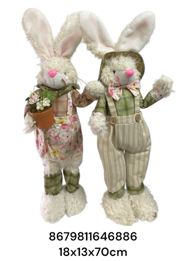[8679811646886] CONEJO PASCUA 2MOD. 18X13X70CM