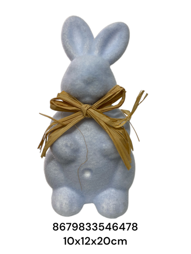 [8679833546478] CONEJO PASCUA CELESTE 10X12X20CM