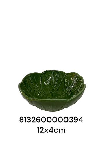 [8132600000394] IC1292-03 POZUELO MEDIANO CERAMICA VERDE REPOLLO C/U