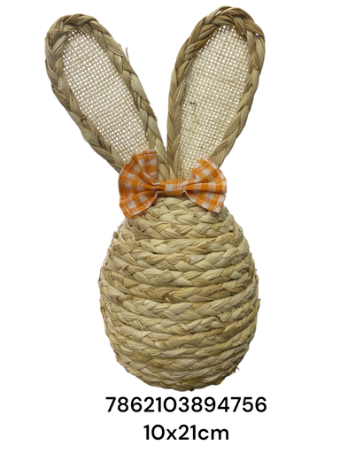 [7862103894756] SYT240019 HUEVO CONEJO PASCUA YUTE 10X21CM