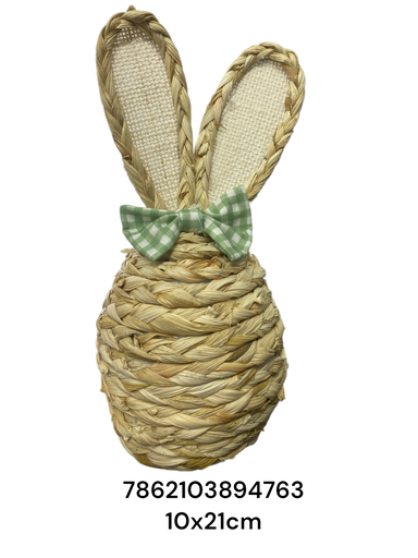 [7862103894763] SYT240020 HUEVO CONEJO PASCUA YUTE 10X21CM