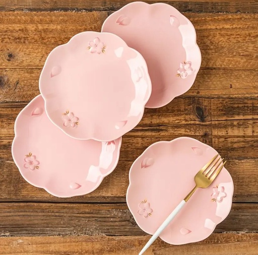 [MG692354] PLATO DE CERAMICA ROSA 15.3CM