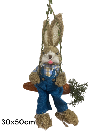 [8679833546676] CONEJO PASCUA COLGANTE 320X50CM