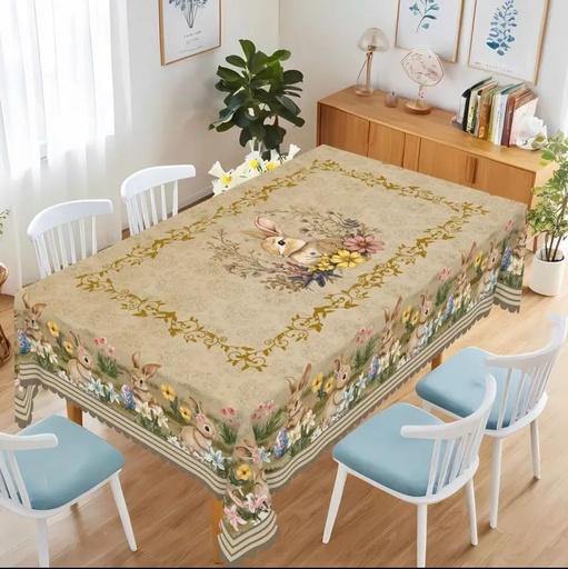 [HY860074] MANTEL VINTAGE PASCUA 152X220CM