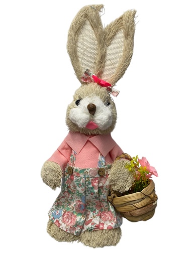 [8679833546607] CONEJA DE PASCUA ROSE 35CM