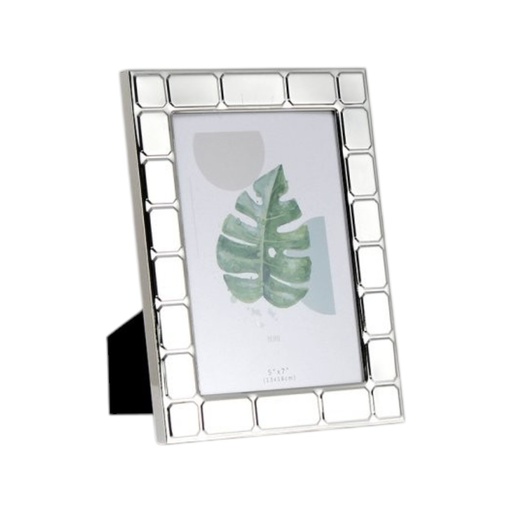 [6584599260297] PORTA RETRATO METALICO PLATEADO 5X7" 13X18CM REF:ES26029