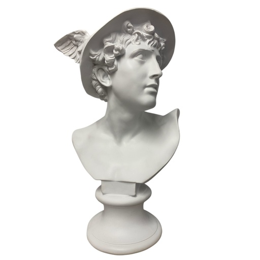 [FI-2025-1117] FI-2025-1117 BUSTO HERMES, GRIEGO, POLIRESINA 25X25X44CM