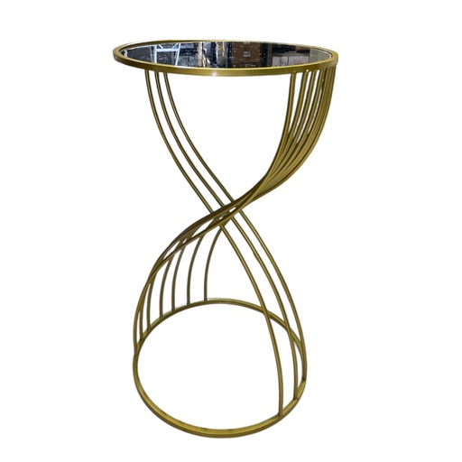 [202406002024505] MESA ESQUINERA METALICA BASE DE ESPEJO, 38X68CM