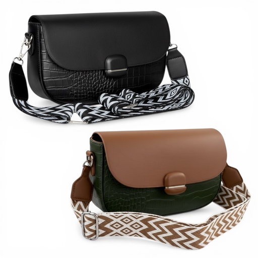 [C-1208] CARTERA BANDOLERA CON MONEDERO 2TONOS