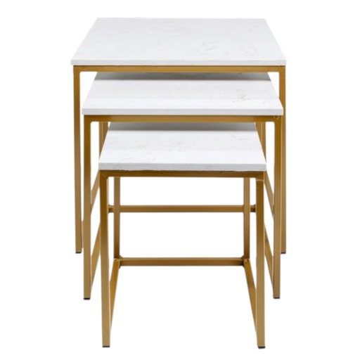 [CS21632] SET DE 3 MESAS AUXILIARES 48X33X52CM, 42X28X48CM Y 36X24X44CM