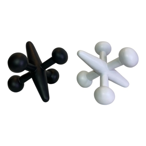 [4894616153573] ADORNO RESINA NEGRO/BLANCO REF: XY-2005016 13X17X13 CM