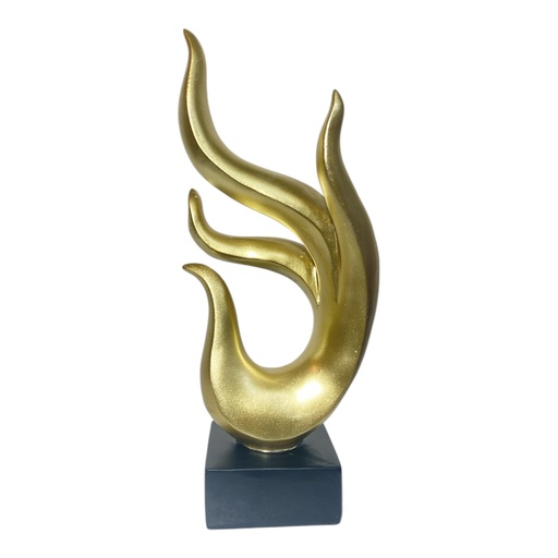 [202308002023443] ADORNO DORADO FLAMA 12X7X29 CM