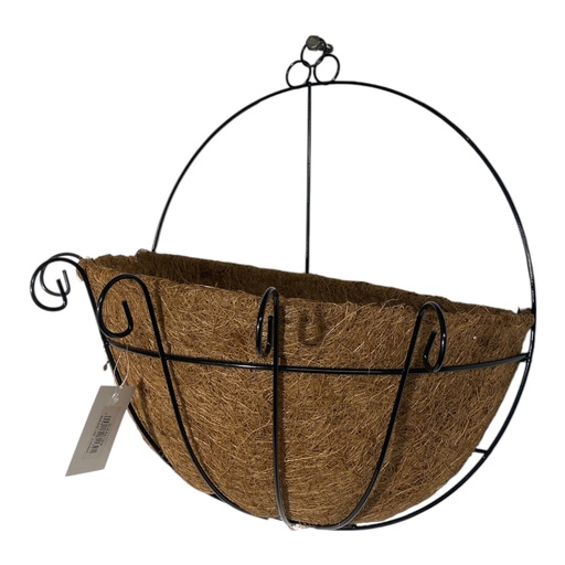 [6908110811391] PORTA MACETA CON FIBRA DE COCO PARA PARED, 31X20X34CM