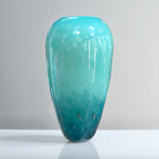 [09080-3] FLORERO DE MURANO TURQUEZA 21*37CM