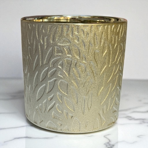 [18077-82] MACETA RAMA CHAMPAGNE 13*13.5CM