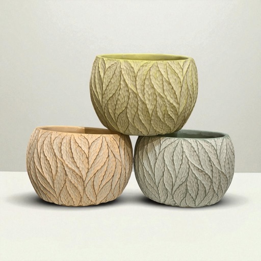 [18077-77] MACETA RAICES 3 COLORES MED. 17*11CM