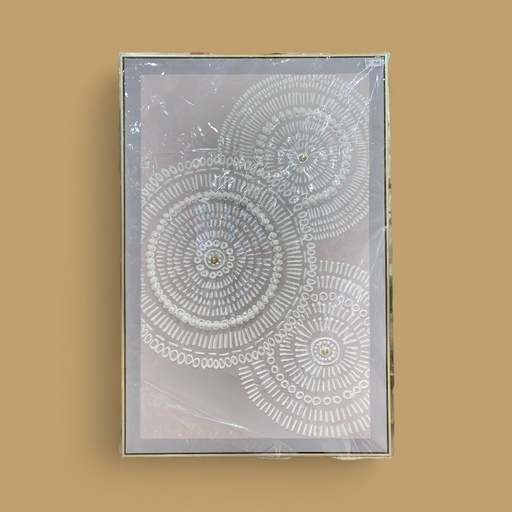 [16114] CUADRO AL OLEO C/MARCO MANDALA 80X120CM
