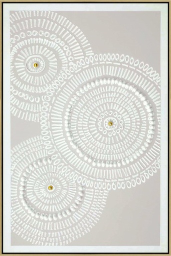 [16114] CUADRO AL OLEO MANDALA NUDE CON MARCO 80X120CM