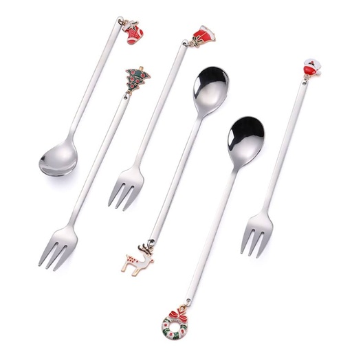 [15536] CUBIERTOS POSTRE SILVER SETX6 14CM