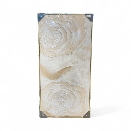 [16119] CUADRO AL OLEO DE FLORES 60X120CM 