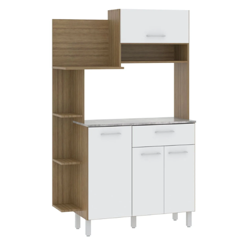 [801034] KIT DE COCINA 4P NICHO ALMENDRA/BLANC 103.2X167.5X37.9CM