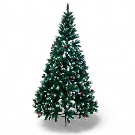 [100029] ARBOL DE NAVIDAD NEVADO C/ FRUTOS ROJOS 240CM 