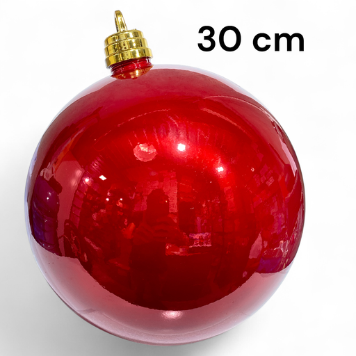 [5116827553R] ESFERA NAVIDAD 30CM ROJA