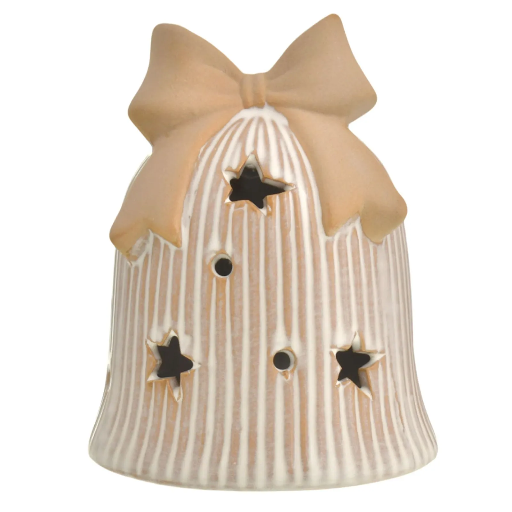 [538945] CAMPANA BEIGE C/LUZ 10X13CM REF:HXM245107
