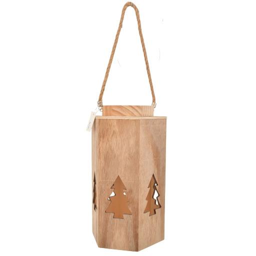 [381297] CANDELABRO COLGANTE DE MADERA 27X16CM REF:ES26812 