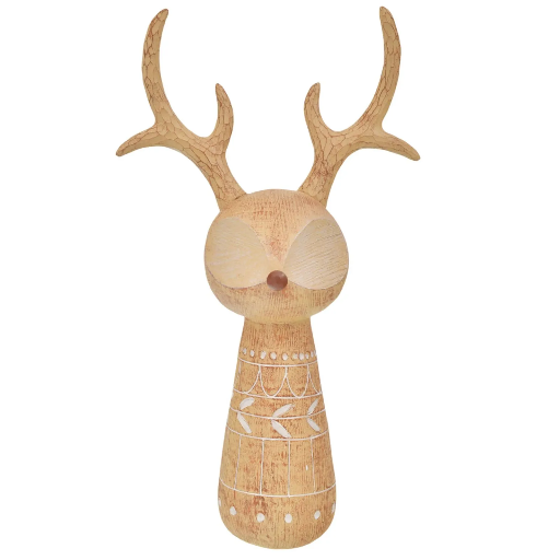 [4894616181323] ADORNO NAVIDAD RENO RESINA TGZH0069 23,5X13X40CM