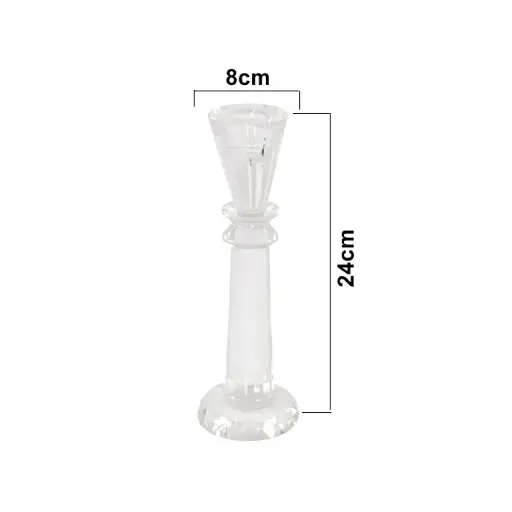 [766393] CANDELABRO DE CRISTAL REF:ES27296 24CM