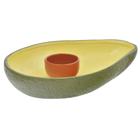 [4894616180609] PORTA BOCADITO AGUACATE, DOLOMITA, 2PZ. REF:LD25019. 35X25X7CM