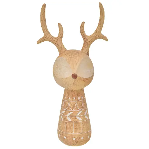 [4894616181330] ADORNO NAVIDAD RENO RESINA TGZH0070 20X13X36CM