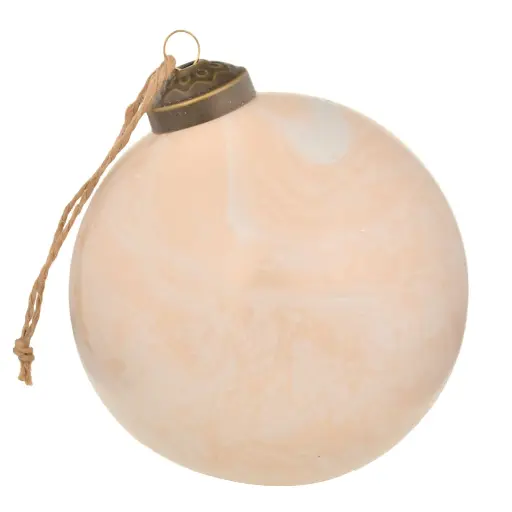 [6584599268897] ESFERA NAVIDAD 10CM BEIGE/CAFÉ SETX2PZ. ES26889