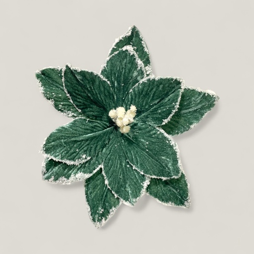 [4894616183648] FLOR NAVIDEÑA VERDE OLIVA, REF:LG-25184, 26X29CM 