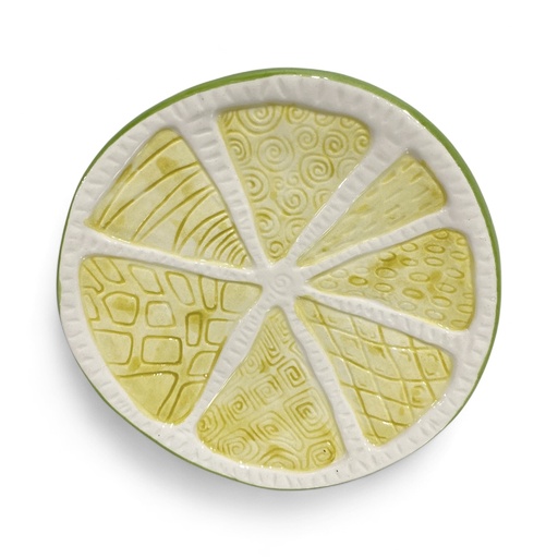[4894616179115] PLATO TENDIDO LIMON, DOLOMITA, REF: NH21A2304G  Ø13CM