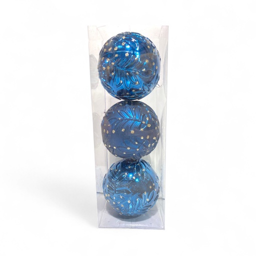 [6584599273167] ESFERA NAVIDAD 1OCM AZUL SETX3PZ. REF:ES27316