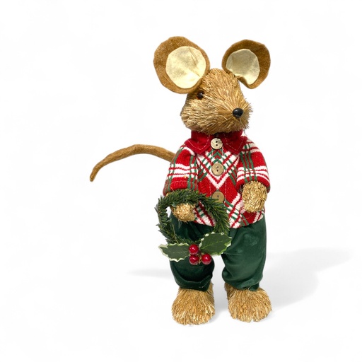 [8679811651934] RATON CON PANTALON VERDE 24X15X37CM