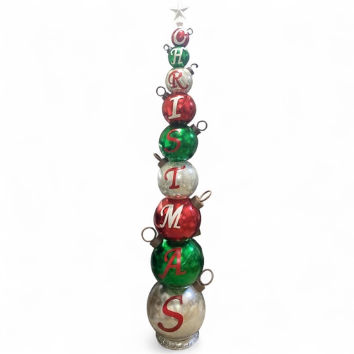 [8679818733602] CASCABEL NAVIDEÑO 210CM ALTO METALICO "CHRISTMAS"  50X210CM