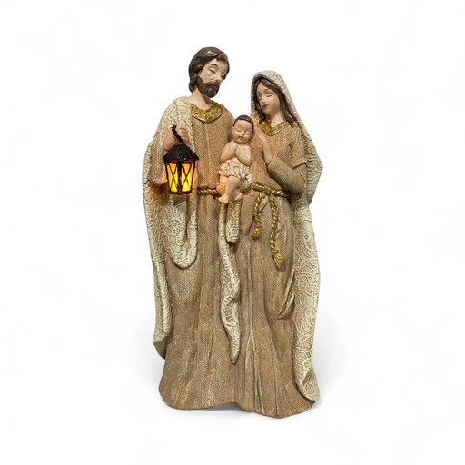 [XX9010979] SAGRADA FAMILIA POLIRESINA C/LUZ LED 15X8X32CM