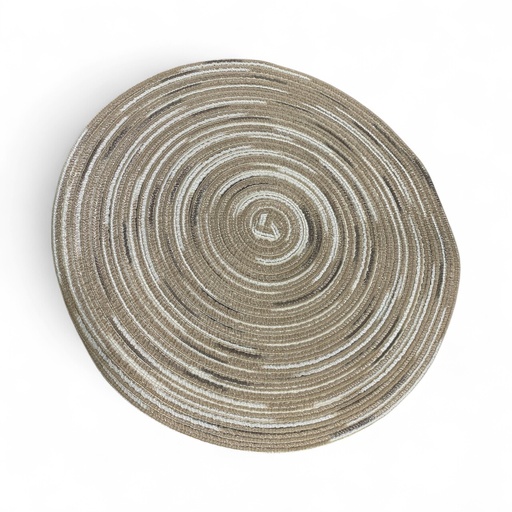 [6920220831205] TAPETE REDONDO CAFE BEIGE PLASTICO Ø38CM